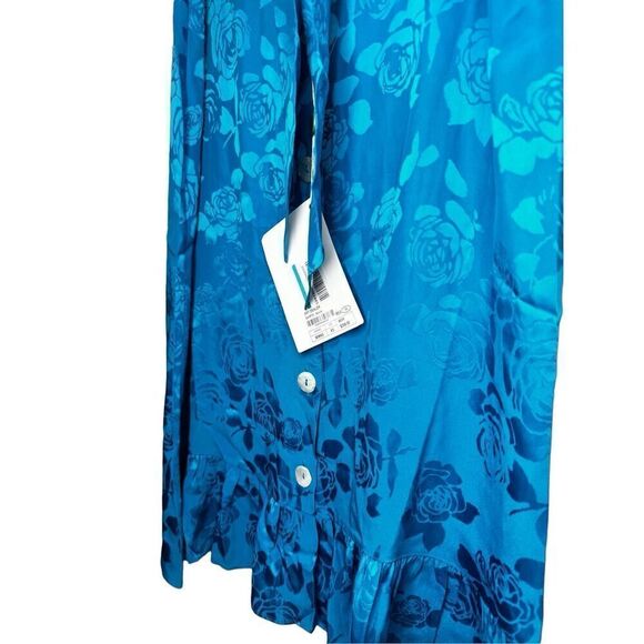 NWT Art Dealer. Azure silk midi skirt size XS - Picture 11 of 13